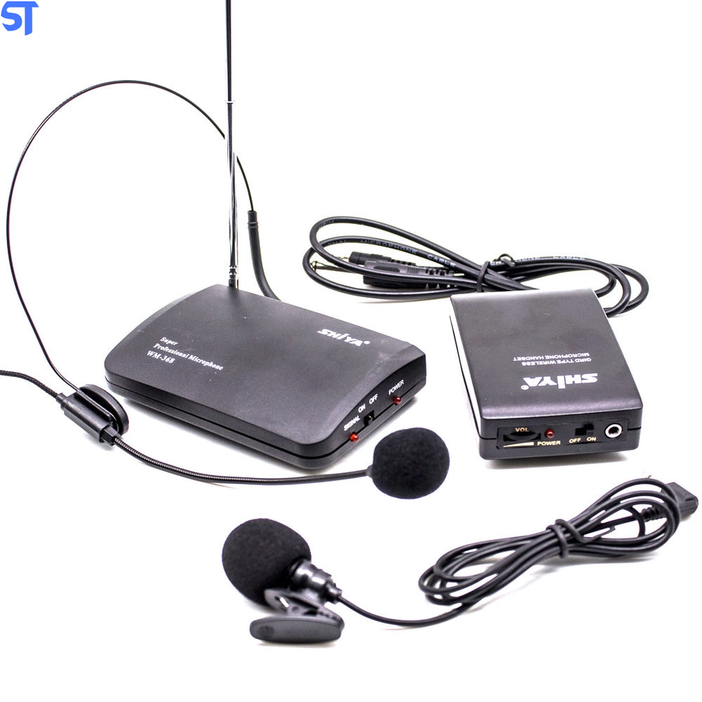 Microfone Profissional duplo Sem Fio lapela e headset GT432 - Lorben